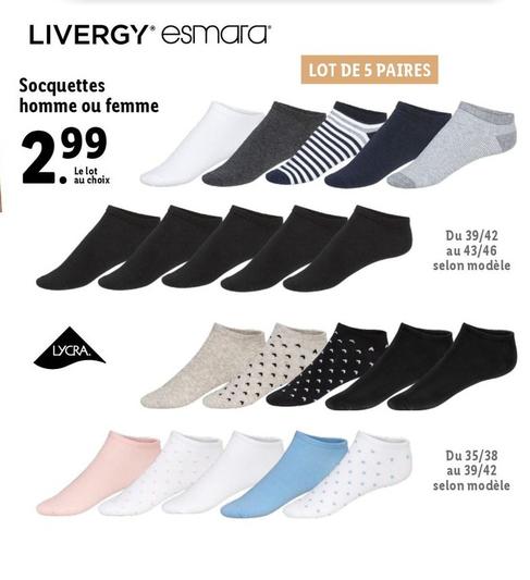 livergy esmara - socquettes homme ou femme