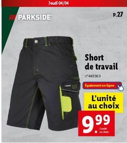 Parkside - Short De Travail