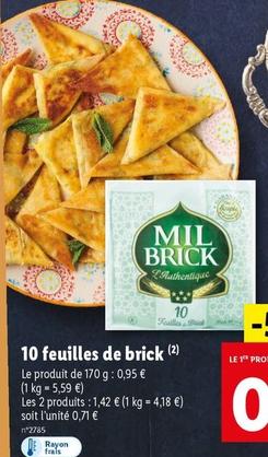 mil brick - 10 feuilles de brick