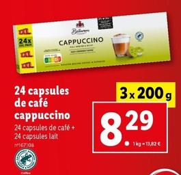 24 capsules de café cappuccino