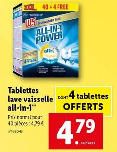 Tablettes Lave Vaisselle All-in-1