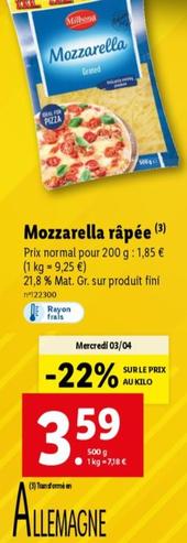 Mozzarella Râpée