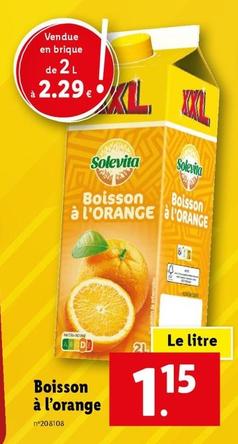 Solevita - Boisson À L'orange