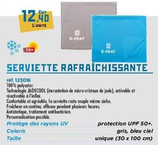 G-Heat - Serviette Rafraîchissante offre à 12,4€ sur Master Pro