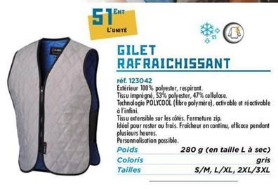 Gilet Rafraichissant offre à 51€ sur Master Pro