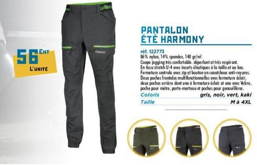 Pantalon Été Harmony offre à 56€ sur Master Pro