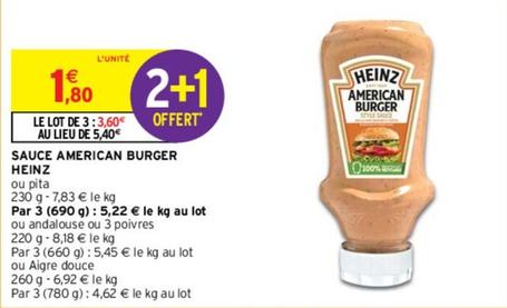 Heinz - Sauce American Burger offre à 1,8€ sur Intermarché