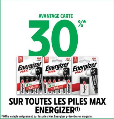 Energizer - Sur Toutes Les Piles Max offre sur Intermarché