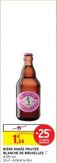 Blanche De Bruxelles - Bière Rosée Fruitée offre à 1,34€ sur Intermarché