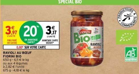 Fiorini - Ravioli Au Boeuf Bio  offre à 3,17€ sur Intermarché