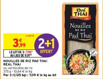 Real Thai - Nouilles De Riz Pad Thai offre à 3,99€ sur Intermarché