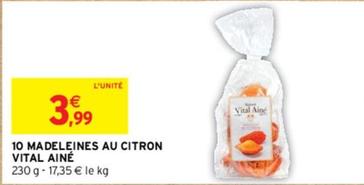 Vital Ainé - 10 Madeleines Au Citron offre à 3,99€ sur Intermarché
