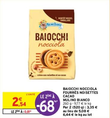 Mulino Bianco - Baiocchi Nocciola Fourres Noisettes Cacao 