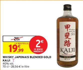 Kaiji - Whisky Japonais Blended Gold offre à 19,99€ sur Intermarché