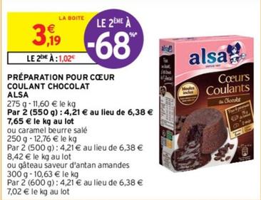 Alsa - Preparation Pour Coeur Coulant Chocolat 