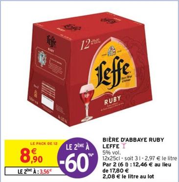 Leffe - Bière D'Abbaye Ruby offre à 8,9€ sur Intermarché