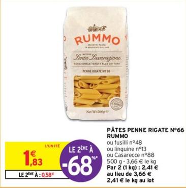 Rummo - Pates Penne Rigate N*66