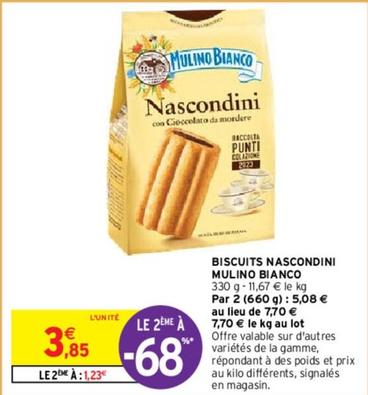 Mulino Blanco - Biscuits Nascondini  offre à 3,85€ sur Intermarché