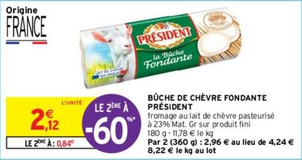 Président - Bûche De Chèvre Fondante