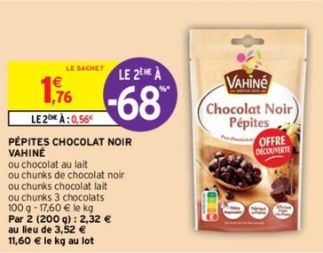 vahiné - pepites chocolat noir 