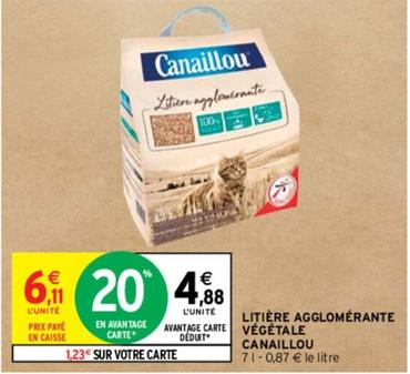Canaillou - Litière Agglomérante Végétale offre à 4,88€ sur Intermarché