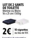 Lot De 2 Gants De Toilette