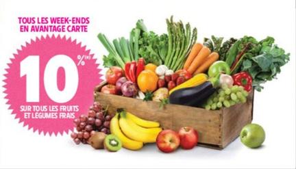 Tous Les Fruits Et Legumes Frais offre à 10€ sur Intermarché