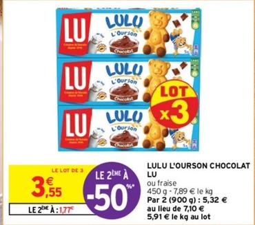 Lu - Lulu L'ourson Chocolat  offre à 3,55€ sur Intermarché