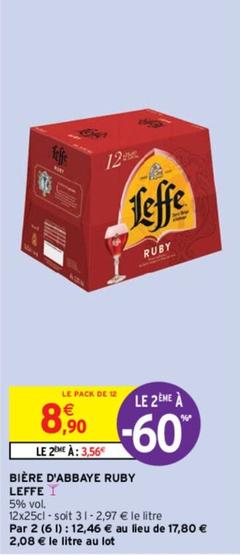 Leffe - Bière D'abbaye Ruby offre à 8,9€ sur Intermarché