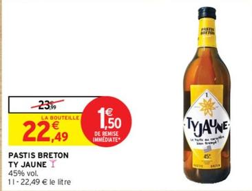 Ty Jaune - Pastis Breton offre à 22,49€ sur Intermarché