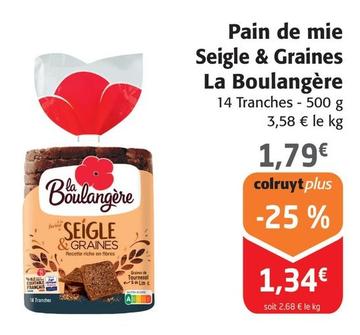 La Boulangére - Pain De Mie Seigle & Graines