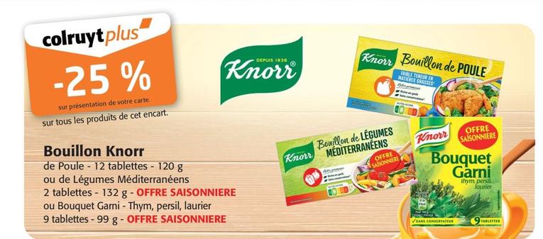 Knorr - Bouillon offre sur Colruyt