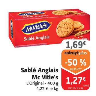 Mc Vitie's - Sable Anglais offre à 1,69€ sur Colruyt