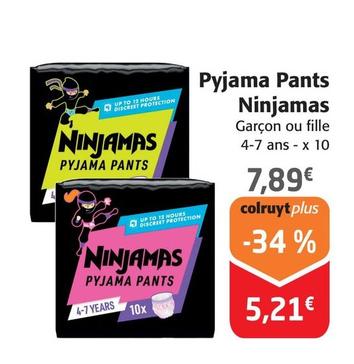 Ninjamas - Pyjama Pants offre à 7,89€ sur Colruyt