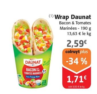 Daunat - Wrap offre à 2,59€ sur Colruyt