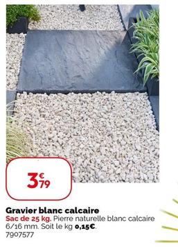 Gravier Blanc Calcaire offre à 3,79€ sur Weldom