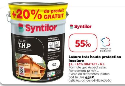 Syntilor - Lasure Tres Haute Protection Incolore offre à 55,9€ sur Weldom