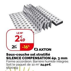 Axtion - Sous-couche Sol Stratifie Silence Compensation Ep. 3 Mm offre à 2,49€ sur Weldom