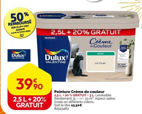 Dulux - Peinture Creme De Couleur  offre à 39,9€ sur Weldom