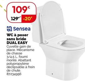 Sensea - Wc A Poser Sans Bride Dual Easy offre à 109€ sur Weldom