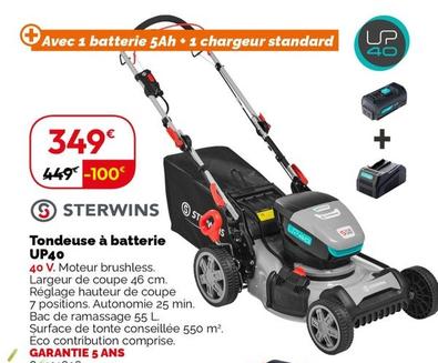 Sterwins - Tondeuse Batterie UP40 offre à 349€ sur Weldom