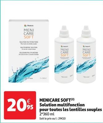 Menicon - Menicare Soft Solution Multifonction Pour Toutes Les Lentilles Souples offre à 20,95€ sur Auchan Hypermarché