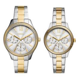 Coffret montres multifonction, en acier inoxydable, bicolore, pour Elle et Lui offre à 209€ sur Fossil