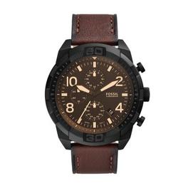 Montre Bronson chronographe, en cuir LiteHide™, brun foncé