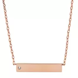 Collier barre en acier inoxydable doré rose offre à 31€ sur Fossil