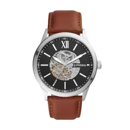 Montre Flynn automatique 48 mm en cuir brun offre à 124,5€ sur Fossil