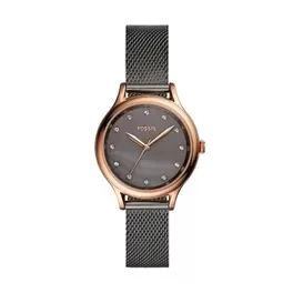 Montre Laney à trois aiguilles en acier inoxydable anthracite offre à 74,5€ sur Fossil