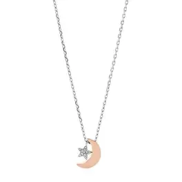 Collier lune et étoile en acier inoxydable bicolore offre à 19,5€ sur Fossil