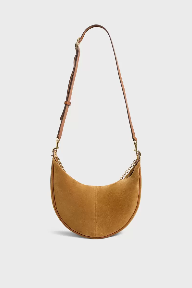 Sac demi-lune en cuir velours - LE SUZANNE offre à 345€ sur Gérard Darel