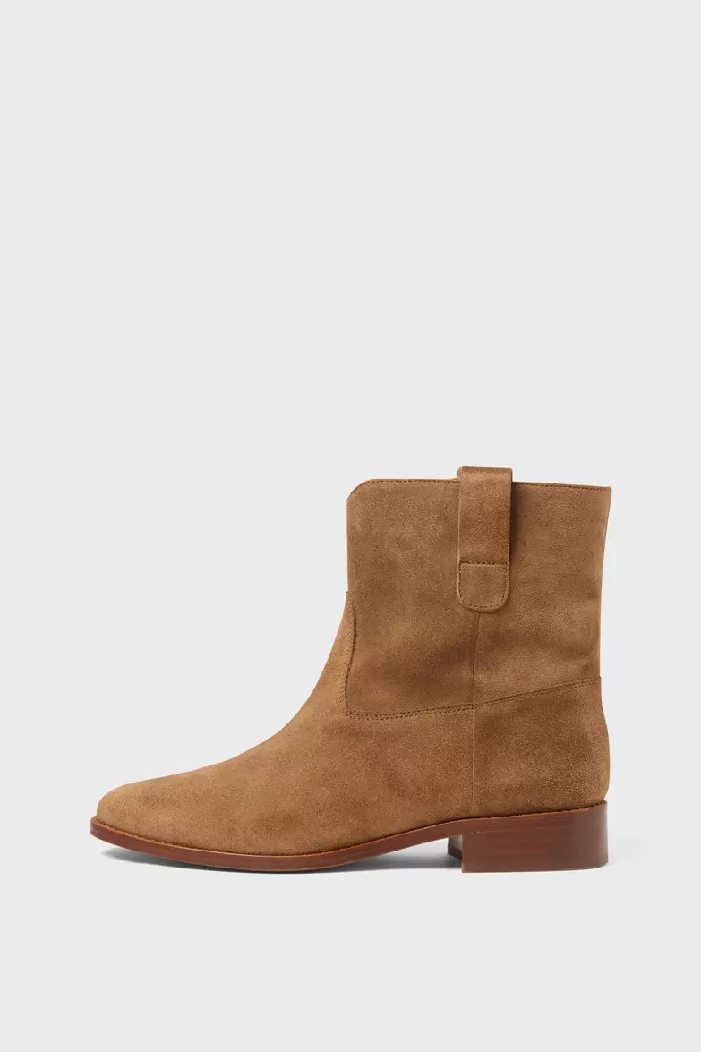 Boots en cuir velours - ELIE offre à 265€ sur Gérard Darel